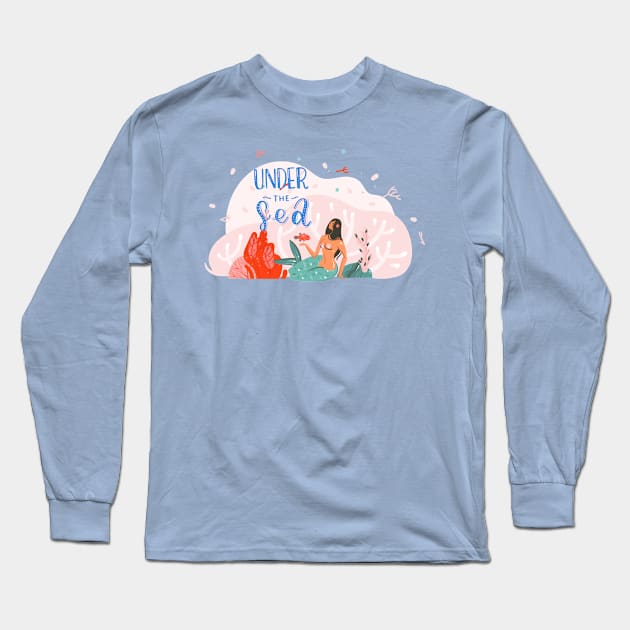 Under The Sea Long Sleeve T-Shirt by ElenaDanilo